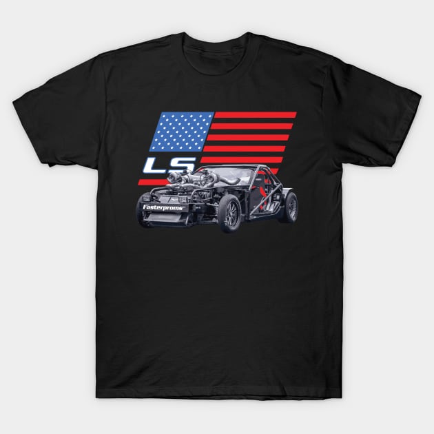 Cleetus McFarland C5 Twin Turbski Turbo Corvette Leroy the Savage USA T-Shirt by cowtown_cowboy